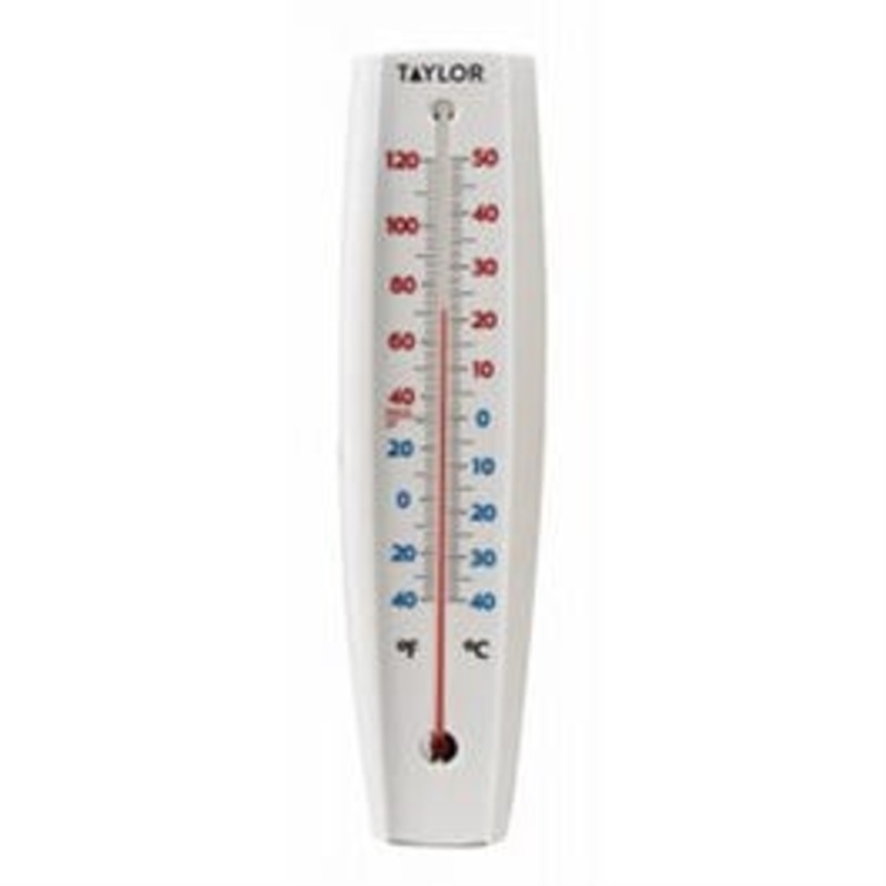 Big & Bold 15 x 3-Inch White Outdoor Tube Thermometer