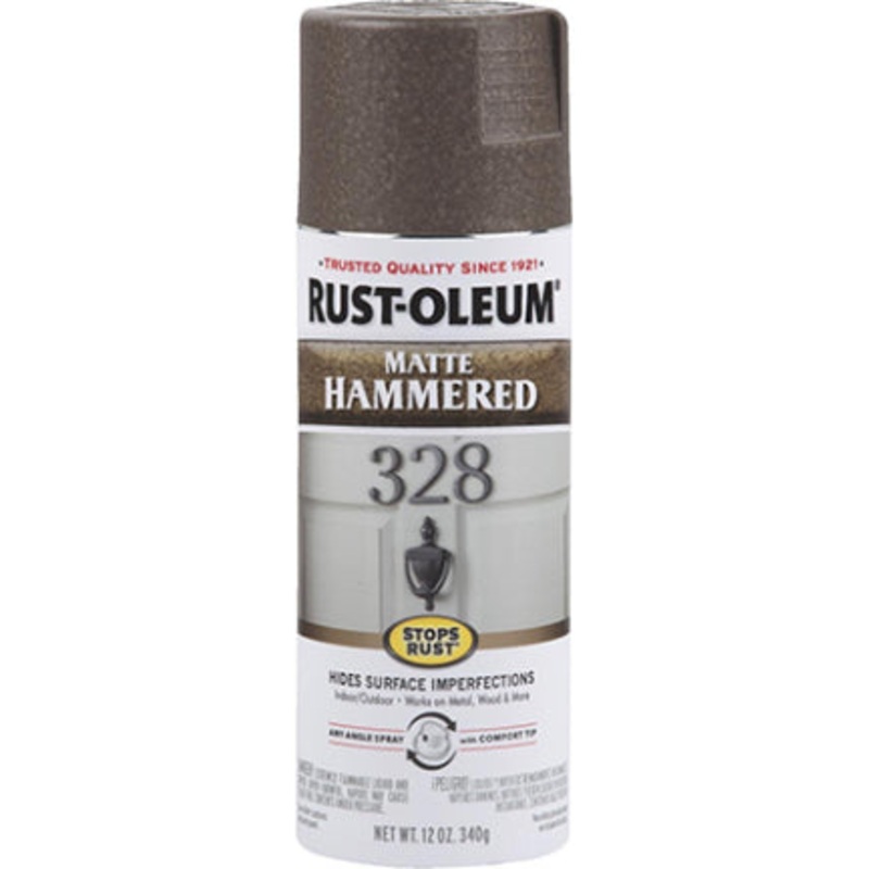 SPRAY PAINT 11 OZ MATTEE HAMMERED BRN