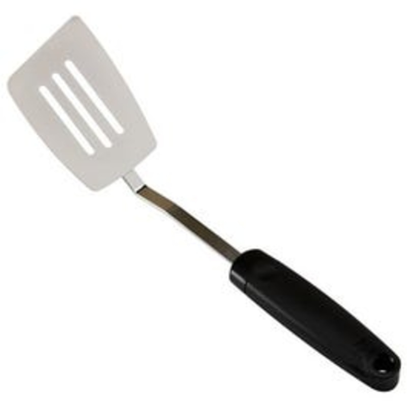 Short Spatula, Chrome With Black Molded Handle