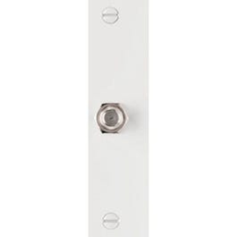 Wall Plate, F Type Coax Connector, White Thermoplastic