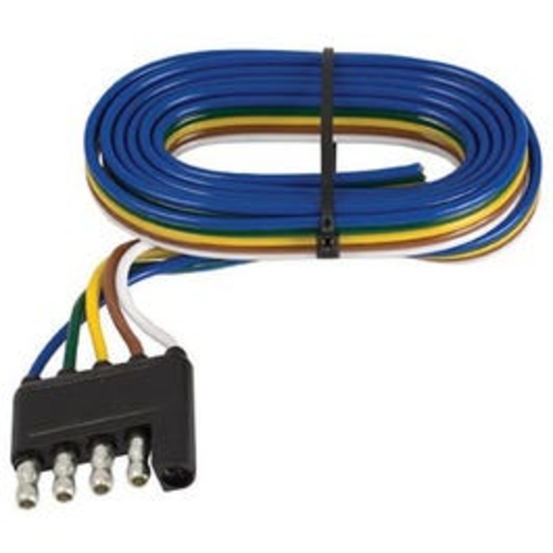Trailer End Connector, 5-Way Flat, 48-In.