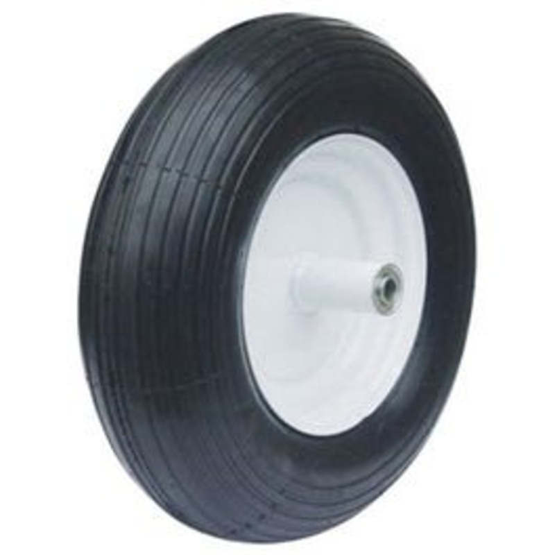 Wheelbarrow Tire & Wheel Assembly, Rib Tread, 4-Ply, 6 x 2.5-In.