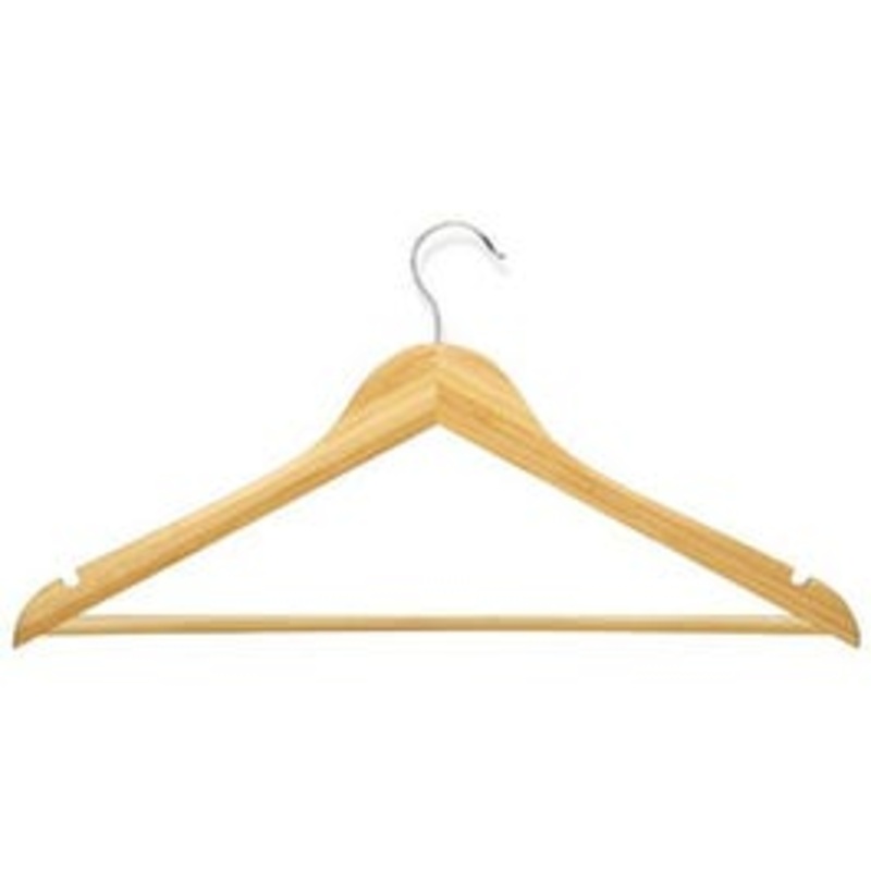 Suit Hanger, Maple Finish, 4-Pk.