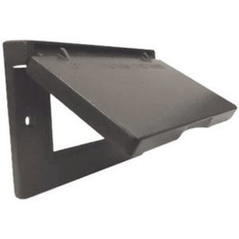 Weatherproof Horizontal GFI Flip Cover, Single Gang, Bronze