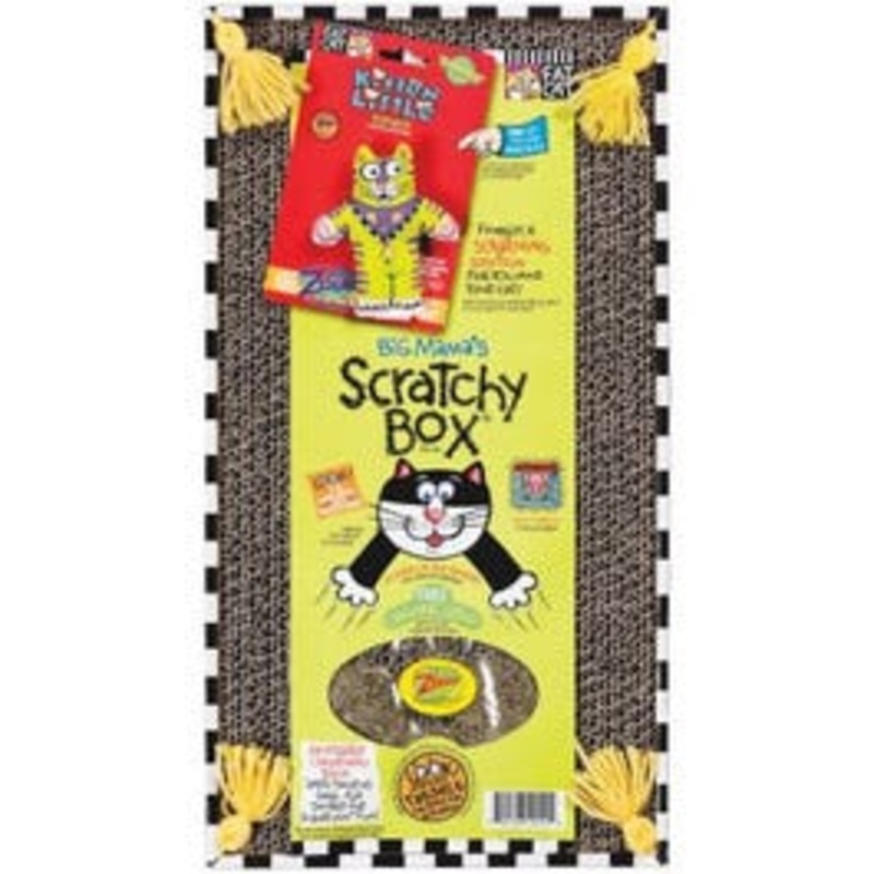 Big Mama’s Cat Scratchy Box, Double Wide With Toy