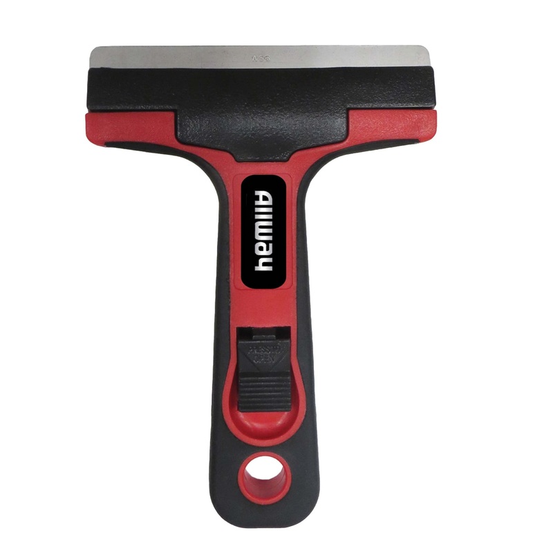 Allway 4 Glass & Tile Scraper, w/Soft-Grip, Carded