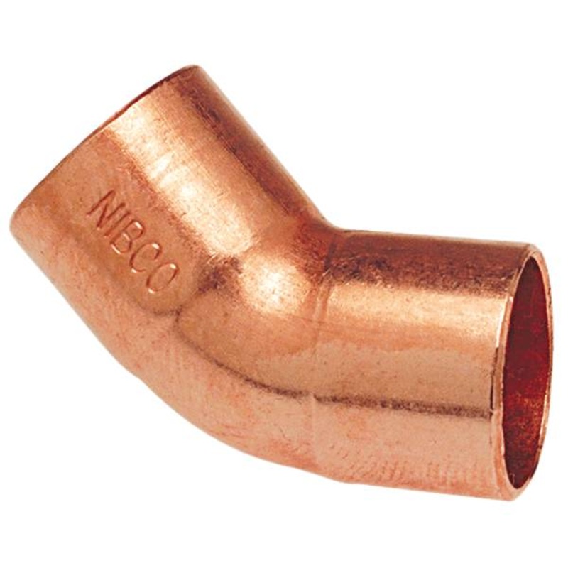 Nibco 45 Elbow C x C – Wrot|3/4 in. x 3/4 in.|1 in. x 1 in.