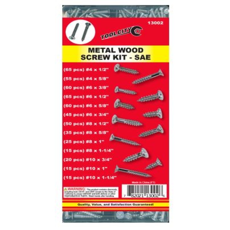 Tool City Metal Wood Screw Kit Kit – SAE