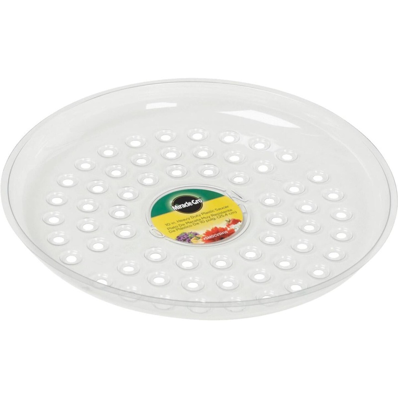 Miracle-Gro 10 In. Clear Plastic Flower Pot Saucer