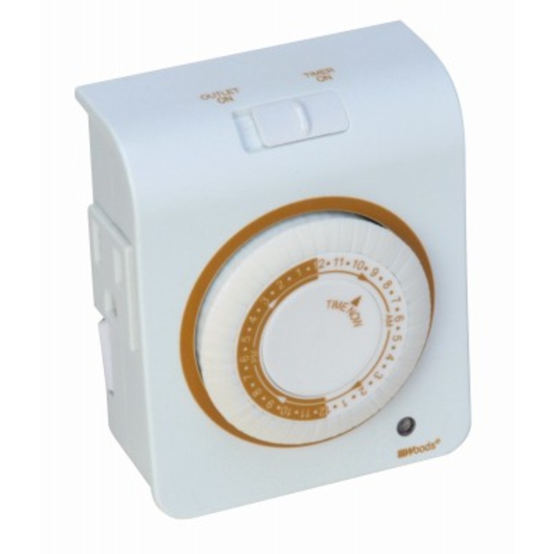 Woods 2-outlet 24-hour Mechanical Timer