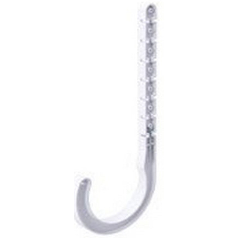 4 X 7  WHITE P IPE J HOOK
