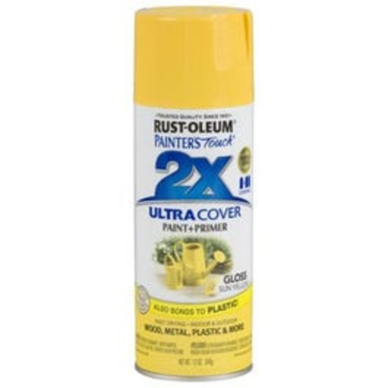 Painter’s Touch 2X Spray Paint, Gloss Sun Yellow, 12-oz.