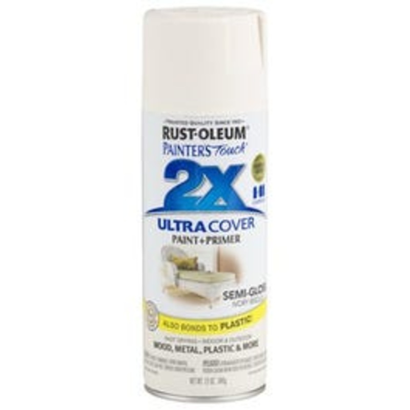 Painter’s Touch 2X Spray Paint, Semi-Gloss Ivory Bisquit, 12-oz.