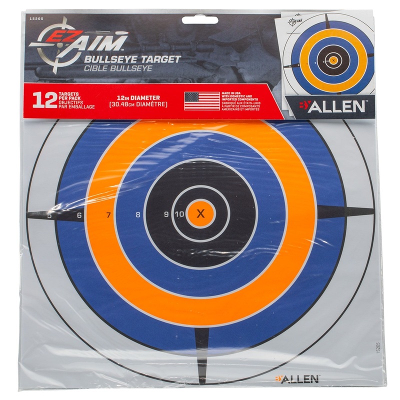 Allen 15205 EZ Aim  Bullseye Hanging Heavy Paper Target 12 x 12 12 Per Pack