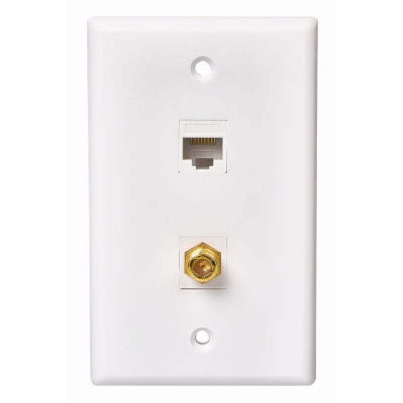 Audiovox Coax Wall Plate Cat5/6