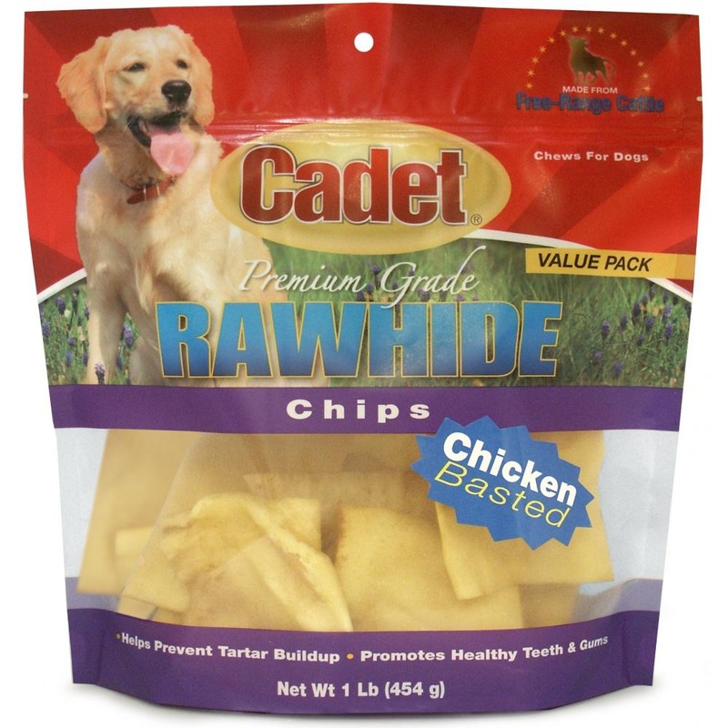Cadet Rawhide Chicken Flavor Chips for Dogs