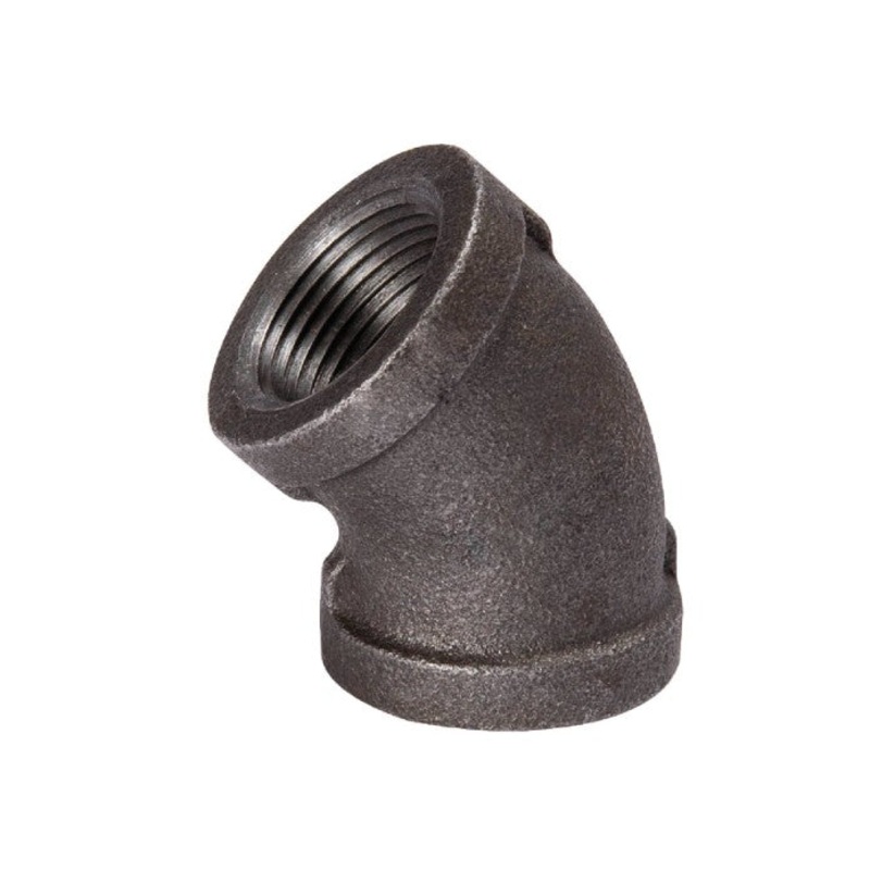 Worldwide Sourcing Black Malleable Iron 45 Elbow