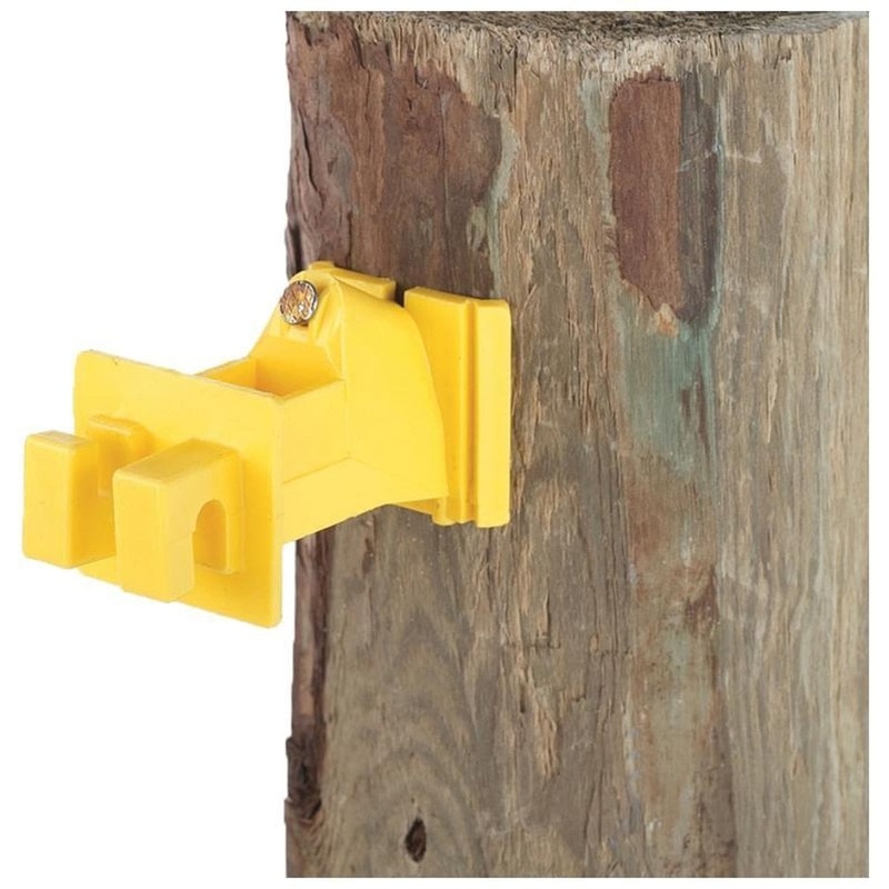 SNUG WOOD POST INSULATOR|25 PACK|YELLOW