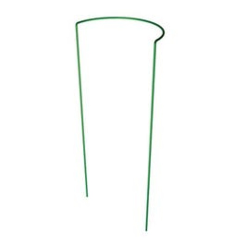 Plant Support, Half-Round, Green Steel, 16 x 40-In.