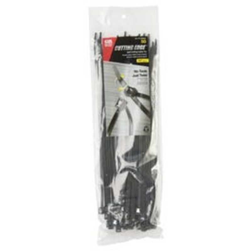Cable Ties, Self-Cutting, Black, 11-In., 50-Pk.
