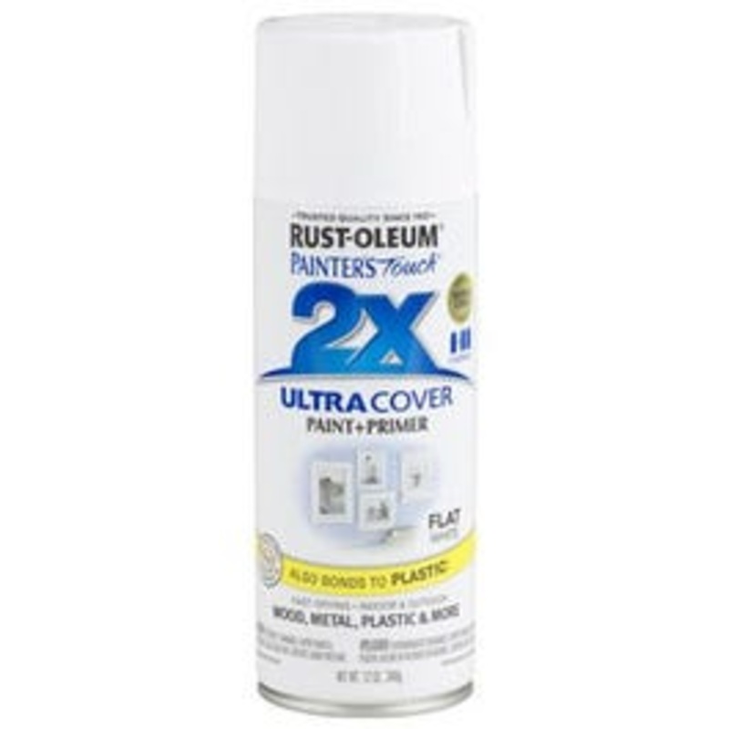 Painter’s Touch 2X Spray Paint, Flat White, 12-oz.