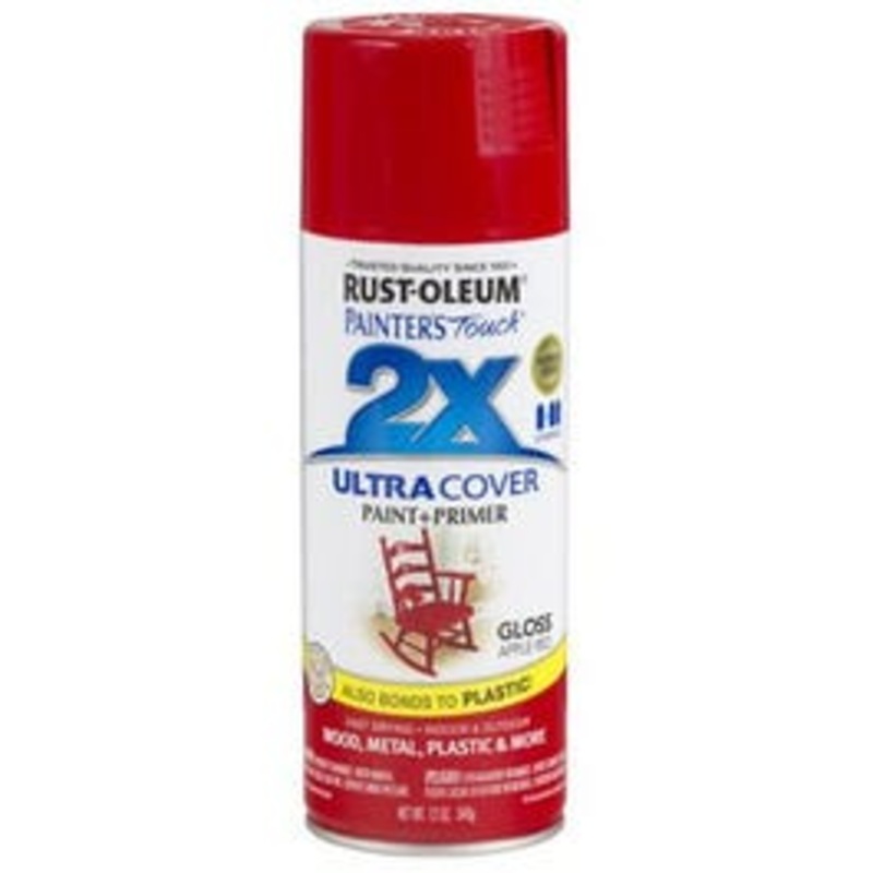 Painter’s Touch 2X Spray Paint, Gloss Apple Red, 12-oz.