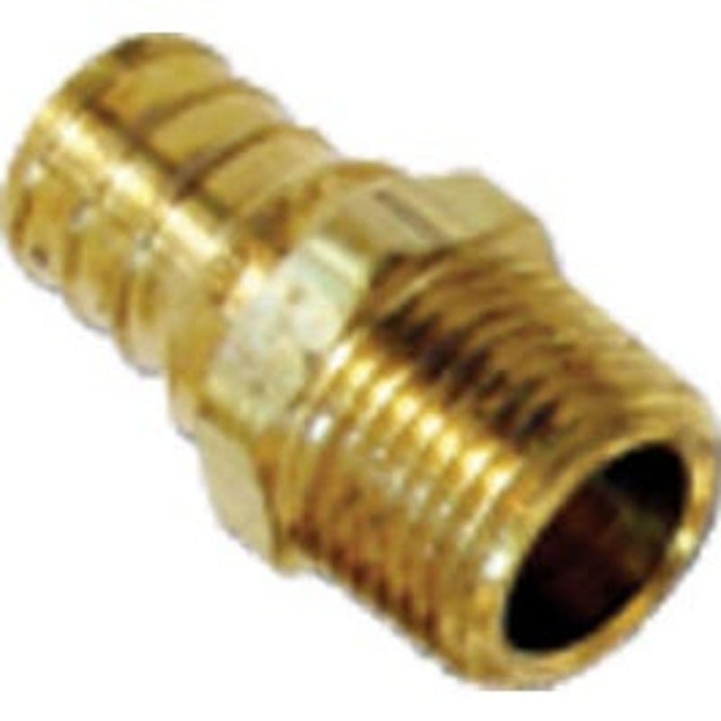 Pipe Fitting, Adapter, Lead-Free Brass, 1-In. Barb Insert x 1-In. MIP, 3-Pk.