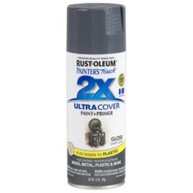 Painter’s Touch 2X Spray Paint, Gloss Dark Gray, 12-oz.