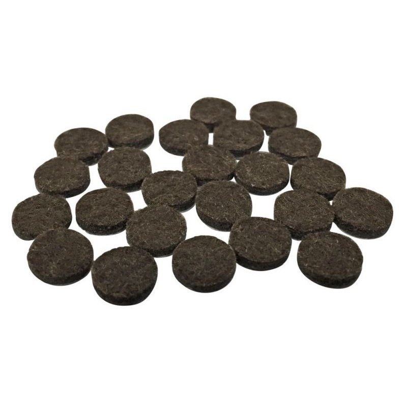 Shepherd Hardware 1/2-Inch Self-Adhesive Felt Furniture Pads, 24-Pack, Brown