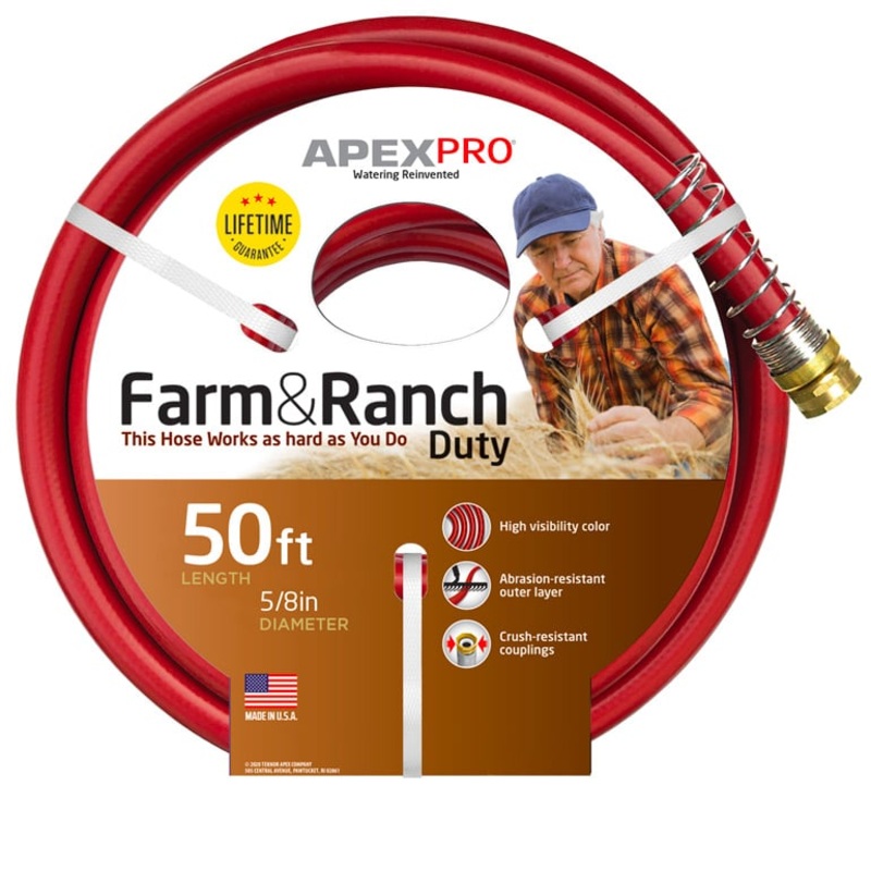 Teknor-Apex Farm And Ranch Duty All Purpose Garden Lawn Water Hose 5/8 X 100 Ft