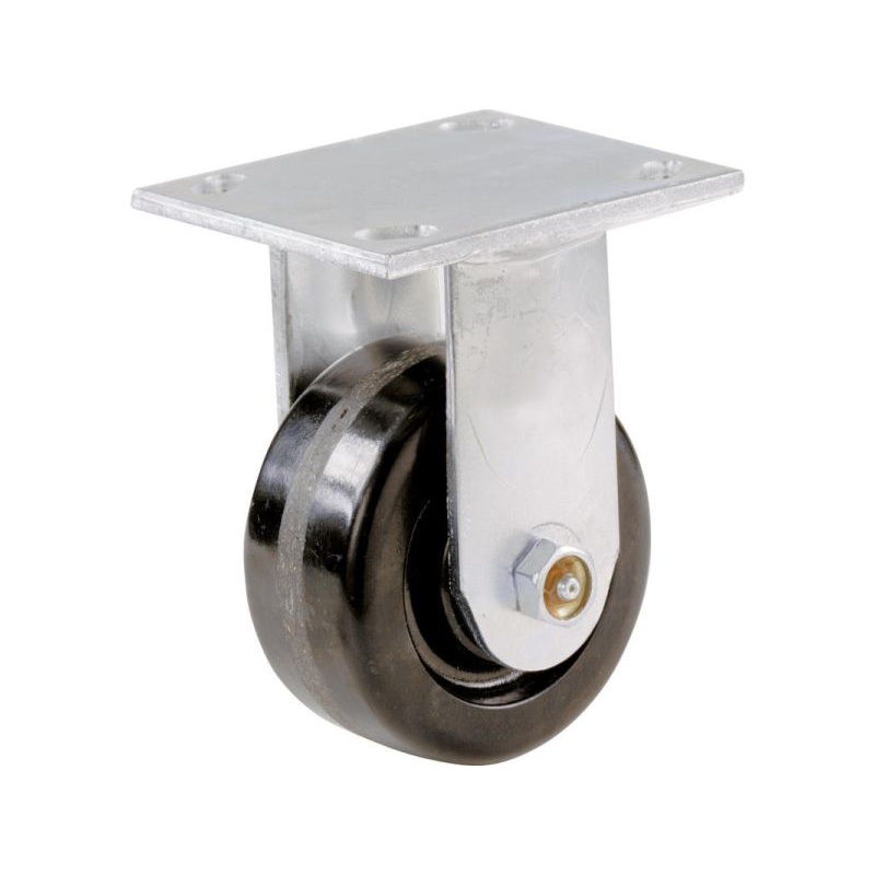 Shepherd Hardware 6-Inch Phenolic Rigid Plate Caster, 840-lb Load Capacity